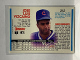 # 212 Jose Vizcaino  Chicago Cubs 1992 Donruss Baseball Cards