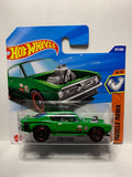Green King Kuda Muscle Mania JBB33 N521 G1 2025 Short Card Hot Wheels Diecast Car