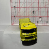 Yellow Saviem Flatbed Transport Truck 1/100 Majorette Diecast Car