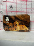 Mira Two Golden Retrievers Logo  Button Pinback