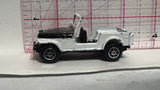 White Police Jeep Yatming Diecast Car