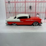 Red White 1955 Chevrolet Bel Air Fresh Metal Maisto Diecast Car