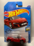 Red 2019 Audi R8 Spyder Factory Fresh GHF93 M7C6 2018 Long Card Hot Wheels Diecast Car