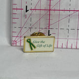 Green Ribbon Give the Gift of Life  Lapel Pin