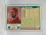 # 217 Tom Niedenfuer  St Louis Cardinals 1991 Score Baseball Cards