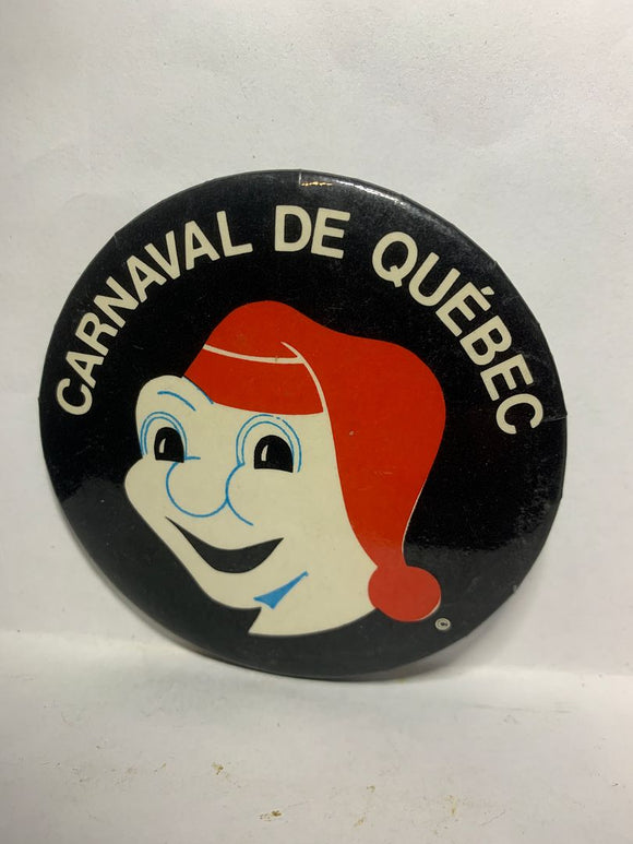 Carnaval de Quebec Mascot  Button Pinback