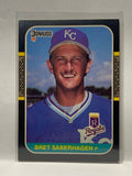 # 132 Bret Saberhagen  Kansas City Royals 1987 Donrus Baseball card