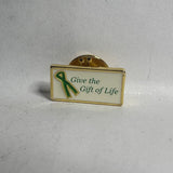 Green Ribbon Give the Gift of Life  Lapel Pin