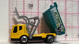 Yellow Green Action Bros Trash Truck ©2001 Matchbox Diecast Car