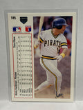 # 185 Welly Backman  Pittsburgh Pirates 1991 UD Baseball card