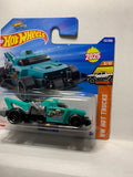 Blue Haulerback HW Hot Trucks HYX68 N521 2024 Short Card Hot Wheels Diecast Car