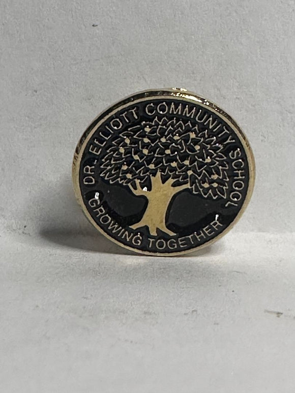 Dr Elliott Community School Growing Together Tree Logo  Lapel Pin
