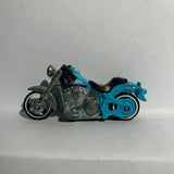 Blue Harley Davidson Fat Boy HW Workshop Hot Wheels Diecast Car