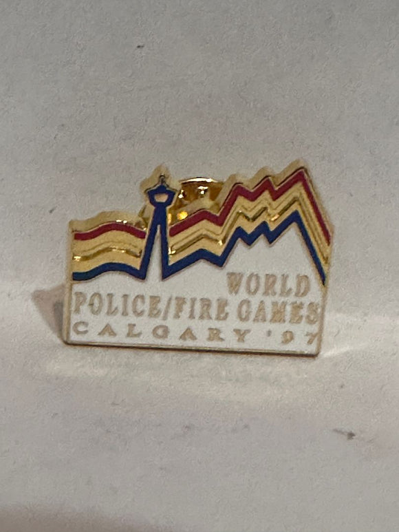 World Police Fire Games Calgary 1997 Logo  Lapel Pin