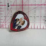 All The Nice Girls Love a Sailor Slogan Heart  Lapel Pin