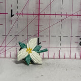 Ontario Trillium Flower Blossom  Lapel Pin