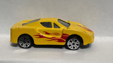 Yellow Flames Sports Racer Unbranded Diecast Car