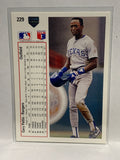 # 229 Gary Pettis  Texas Rangers 1991 UD Baseball card