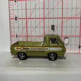Green Camp Arrow Flint 1966 Dodge A100 Pickup Truck Matchbox Diecast Car