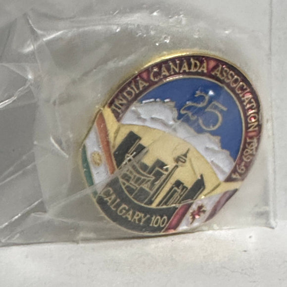 India Canada Association 25th Calgary 100 1969 94  Lapel Pin