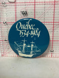 Quebec 1534 1984 Sail Boat  Button Pinback