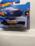 Blue Dodge Challenger Drift Car Hw Race Team GRY22 M521 2018 Short Card Hot Wheels Diecast Car