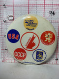 International Hockey Logos 1981  Button Pinback