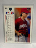 # 428 Darrin Fletcher  Philadelphia Phillies 1991 UD Baseball card