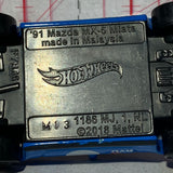 Blue '91 Mazda MX-5 Miata HW Speed Graphics FYB66 Hot Wheels Diecast Car