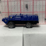 Blue Police Armored Response Vehicle MB606 Matchbox Emergency Diecast Car