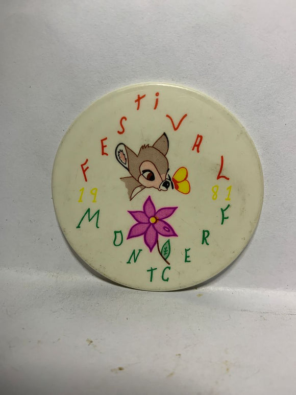 Montcare Festival 1981 Baby Deer  Button Pinback