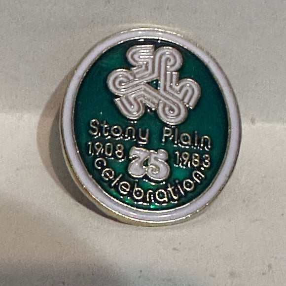 Stony Plain 75th Celebration 1908 1983  Lapel Pin