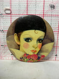 Vintage Mira Fujita Mime 1980s Pierrot  Button Pinback
