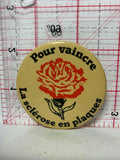 Pour Vaincre La sclerose en plaques Carnation Flower  Button Pinback