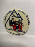 J'aime Skier au Mont St Castin Lac Beauport  Button Pinback