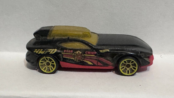 Black HWPD Fire Chief Fast Master FJV92 2017 Hot Wheels Diecast Car