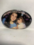 Celine Dion Aidons Karne a Vaincre la Fiboose Kystique  Button Pinback