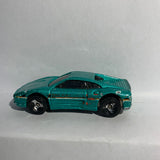 Blue Ferrari 355 Figure 8 Racers Hot Wheels Diecast Car