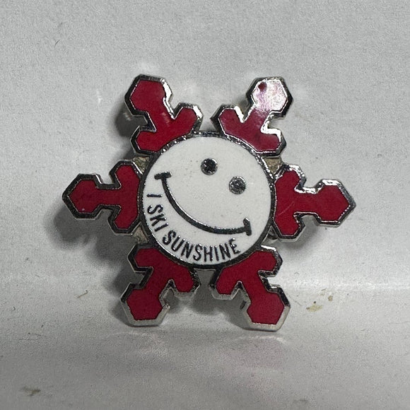 I Ski Sunshine Snowflake  Lapel Pin