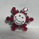 I Ski Sunshine Snowflake  Lapel Pin