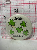 Irish Spirit Shamrock Clevers  Button Pinback