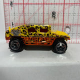 Yellow Leopard Tribal Safari Print General Corps Scrapheads Humvee Hot Wheels Diecast Car