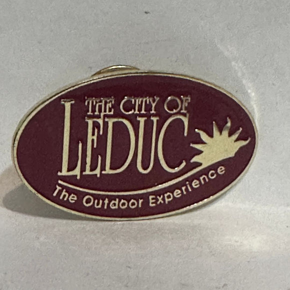The City of Leduc The Outdoor Experience Logo  Lapel Pin