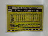 # 48T Dave Justice  Atlanta Braves 1990 Topps Baseball Cards