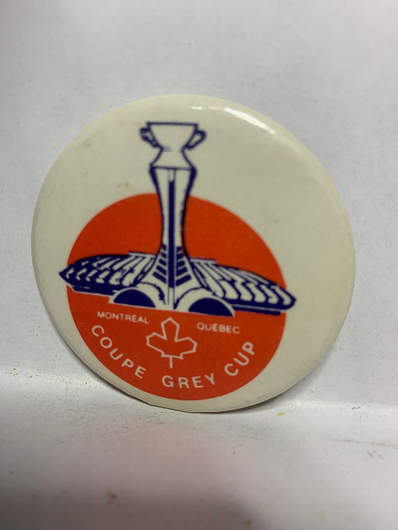 Coupe Grey Cup Montreal Quebec Logo  Button Pinback