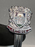 Antigua Crest Emblem Sheffield England Carribbean Souvenir Spoon