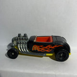 Black Flame Rider Hot Rod 1993 Mcdonalds Hot Wheels Diecast Car