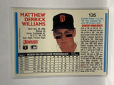 # 135 Matt Williams  San Francisco Giants 1992 Donruss Baseball Cards