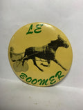 Le Boomer Horse Racing  Button Pinback