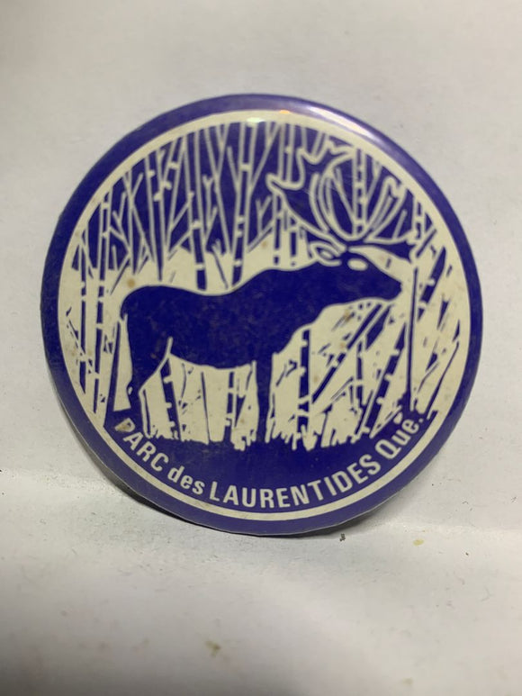PARC Des Laurentides Quebec Caribou  Button Pinback